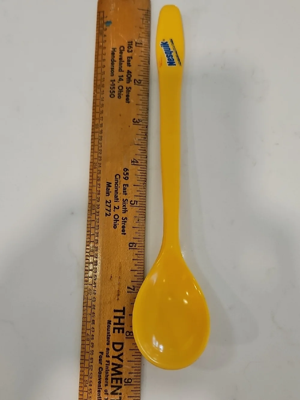 Nesquik Yellow Plastic Scoop / Stirring Spoon Collectible Long Handle